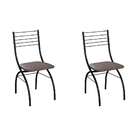 Conjunto Com 2 Cadeiras Devon Marrom E Preto