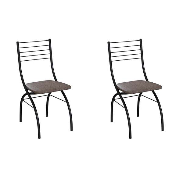 Conjunto Com 2 Cadeiras Devon Marrom E Preto