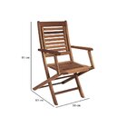 Conjunto Com 2 Cadeiras Dobráveis Parati Com Braços Em Madeir