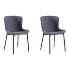 Conjunto Com 2 Cadeiras Dorothy Cinza Escuro