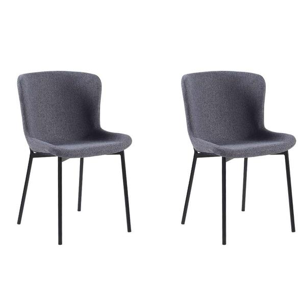 Conjunto Com 2 Cadeiras Dorothy Cinza Escuro