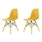 Conjunto Com 2 Cadeiras Eames Amarelo Lumi Dsw-inj