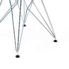 Conjunto Com 2 Cadeiras Eames Azul Turquesa - Base Eiffel Cro