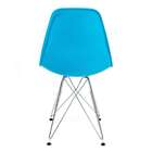 Conjunto Com 2 Cadeiras Eames Azul Turquesa - Base Eiffel Cro