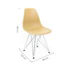 Conjunto Com 2 Cadeiras Eames Bege