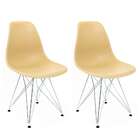 Conjunto Com 2 Cadeiras Eames Bege