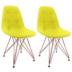 Conjunto Com 2 Cadeiras Eames Botonê Eiffel Amarela Empório T