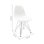Conjunto Com 2 Cadeiras Eames Branca - Base Eiffel Cromadaâ