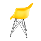 Conjunto Com 2 Cadeiras Eames Com Braços Amarela - Base Eiffe