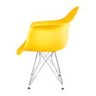 Conjunto Com 2 Cadeiras Eames Com Braços Amarela - Base Eiffe