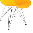 Conjunto Com 2 Cadeiras Eames Com Braços Amarela - Base Eiffe