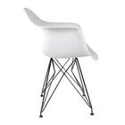 Conjunto Com 2 Cadeiras Eames Com Braços Branca - Base Eiffel