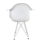 Conjunto Com 2 Cadeiras Eames Com Braços Branca - Base Eiffel