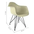 Conjunto Com 2 Cadeiras Eames Com Braços Fendi - Base Eiffel
