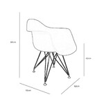 Conjunto Com 2 Cadeiras Eames Com Braços Fendi - Base Eiffel