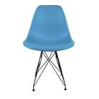 Conjunto Com 2 Cadeiras Eames Eiffel Azul Turquesa Empório  B