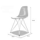 Conjunto Com 2 Cadeiras Eames Eiffel Fumãª E Cromado