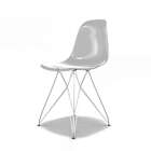 Conjunto Com 2 Cadeiras Eames Eiffel Fumãª E Cromado