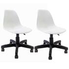 Conjunto Com 2 Cadeiras Eames Office Branca Empório  Base Pre