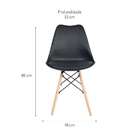 Conjunto Com 2 Cadeiras Eames Saarinen Leda Preto