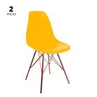 Conjunto Com 2 Cadeiras Eames Tower Amarela Empório  Base Cob