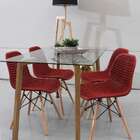 Conjunto Com 2 Cadeiras Eloisa Carmin