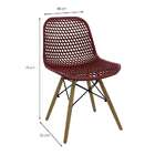 Conjunto Com 2 Cadeiras Eloisa Carmin