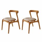 Conjunto Com 2 Cadeiras Em Madeira Celeste Milano / Imbuia Na