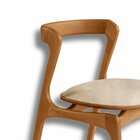 Conjunto Com 2 Cadeiras Em Madeira Celeste Off White / Imbuia