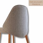 Conjunto Com 2 Cadeiras Em Madeira Ester Brisa/imbuia Natural