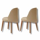 Conjunto Com 2 Cadeiras Em Madeira Ester Turim/ Imbuia Natural