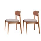 Conjunto Com 2 Cadeiras Em Madeira Maciça Hope Brisa / Imbuia