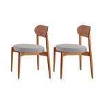 Conjunto Com 2 Cadeiras Em Madeira Maciça Hope Luna / Imbuia