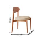 Conjunto Com 2 Cadeiras Em Madeira Maciça Hope Off White / Im