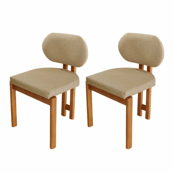 Conjunto Com 2 Cadeiras Em Madeira Tokyo Ambar / Imbuia Natur