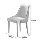 Conjunto Com 2 Cadeiras Esmeralda Em Madeira Maciça Para Sala