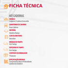 Conjunto Com 2 Cadeiras Esmeralda Em Madeira Maciça Para Sala