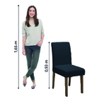 Conjunto Com 2 Cadeiras Estofada Sala De Jantar Trieste Siena