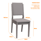 Conjunto Com 2 Cadeiras Estofadas Carol Cor Imbuia Veludo Caf