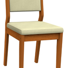 Conjunto Com 2 Cadeiras Estofadas Carol Cor Ype Animalle Bege