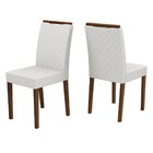 Conjunto Com 2 Cadeiras Estofadas Munique Madeira Maciça Amên