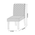 Conjunto Com 2 Cadeiras Estofadas Munique Madeira Maciça Amen