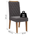 Conjunto Com 2 Cadeiras Estofadas Veludo Sala De Jantar Bele