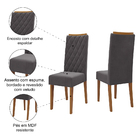 Conjunto Com 2 Cadeiras Estofadas Veludo Sala De Jantar Bele