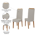 Conjunto Com 2 Cadeiras Estofadas Veludo Sala De Jantar Bele