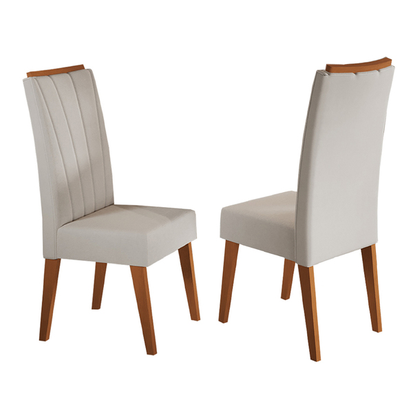 Conjunto Com 2 Cadeiras Estofadas Veludo Sala De Jantar Sofia