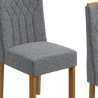 Conjunto Com 2 Cadeiras Exclusive Linho Cinza E Amêndoa Clean