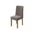 Conjunto Com 2 Cadeiras Exclusive Suede Animale Bege E Amêndo