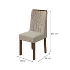 Conjunto Com 2 Cadeiras Exclusive Veludo Creme E Imbuia Clean