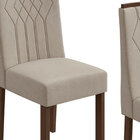 Conjunto Com 2 Cadeiras Exclusive Veludo Creme E Imbuia Clean